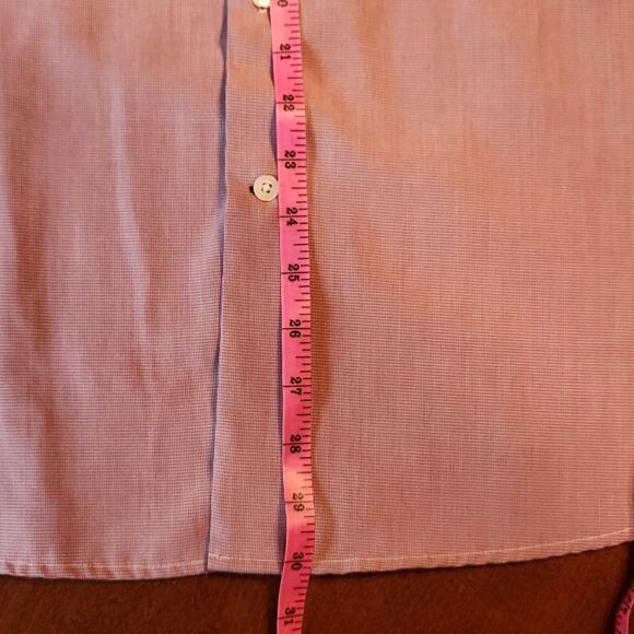 Dockers Long Sleeve Button Down Shirt, Medium, Burgundy & White Woven Gingham - Picture 4 of 7